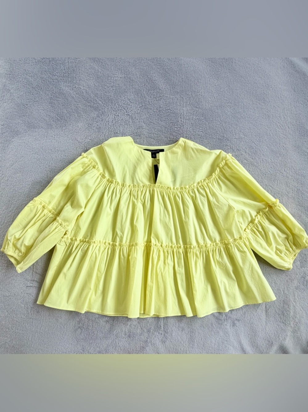 Mark New York Lightweight Lemon Yellow Top Size S